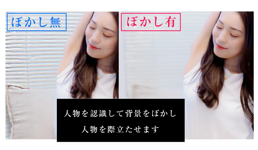高性能ぼかし機能