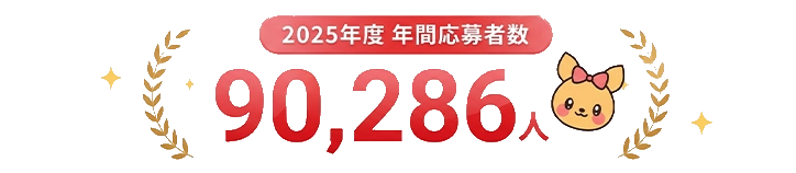 2025年度 年間応募者数 90,286人