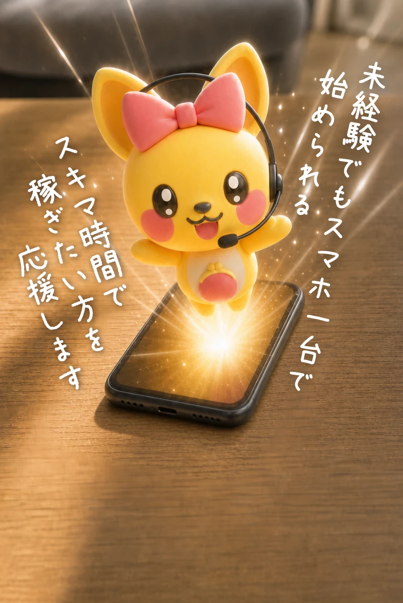 未経験でも始められる！隙間時間で稼ぎたい方を応援します
