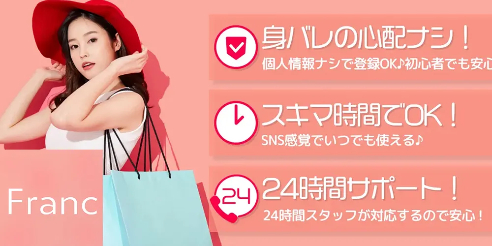 メールレディ(メルレ)におすすめのアプリ&サイトランキング→第15位：Franc(フラン)