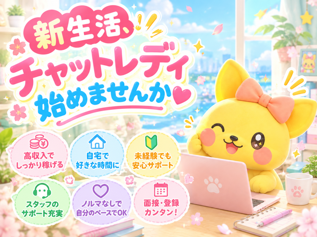 新生活、チャットレデイ初めてみませんか？🌼｜ポケットワーク名古屋