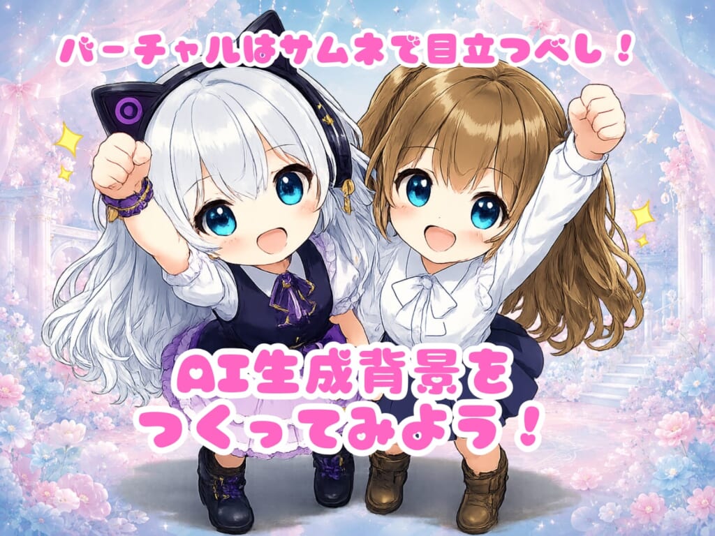 バーチャルはサムネで目立つべし！✨AI生成背景をつくってみよう！