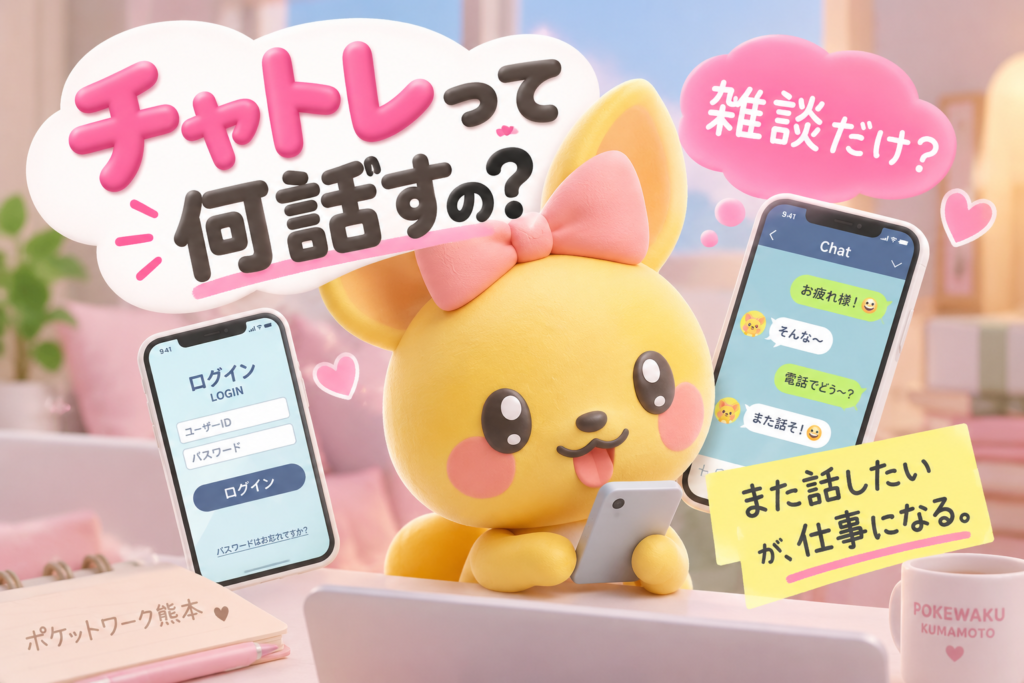 チャトレって何話すの？雑談だけ？大切なのは「また話したい」と思ってもらうこと｜熊本